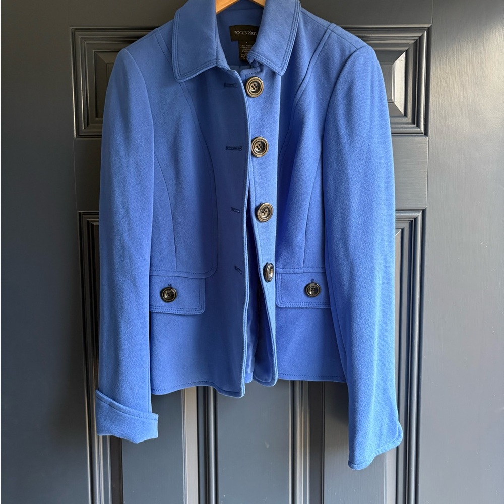 Focus 2000 Women's Vibrant Blue Blazer - Picture 2 of 6